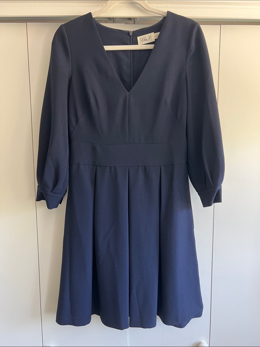 Eliza J Navy Long Sleeve Dress